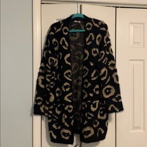 Long cheetah cardigan, ultra soft